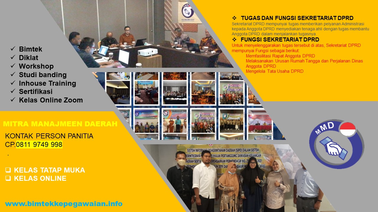 Bimbingan Teknis Aparatur Sekretariat DPRD Tahun 2022/2023