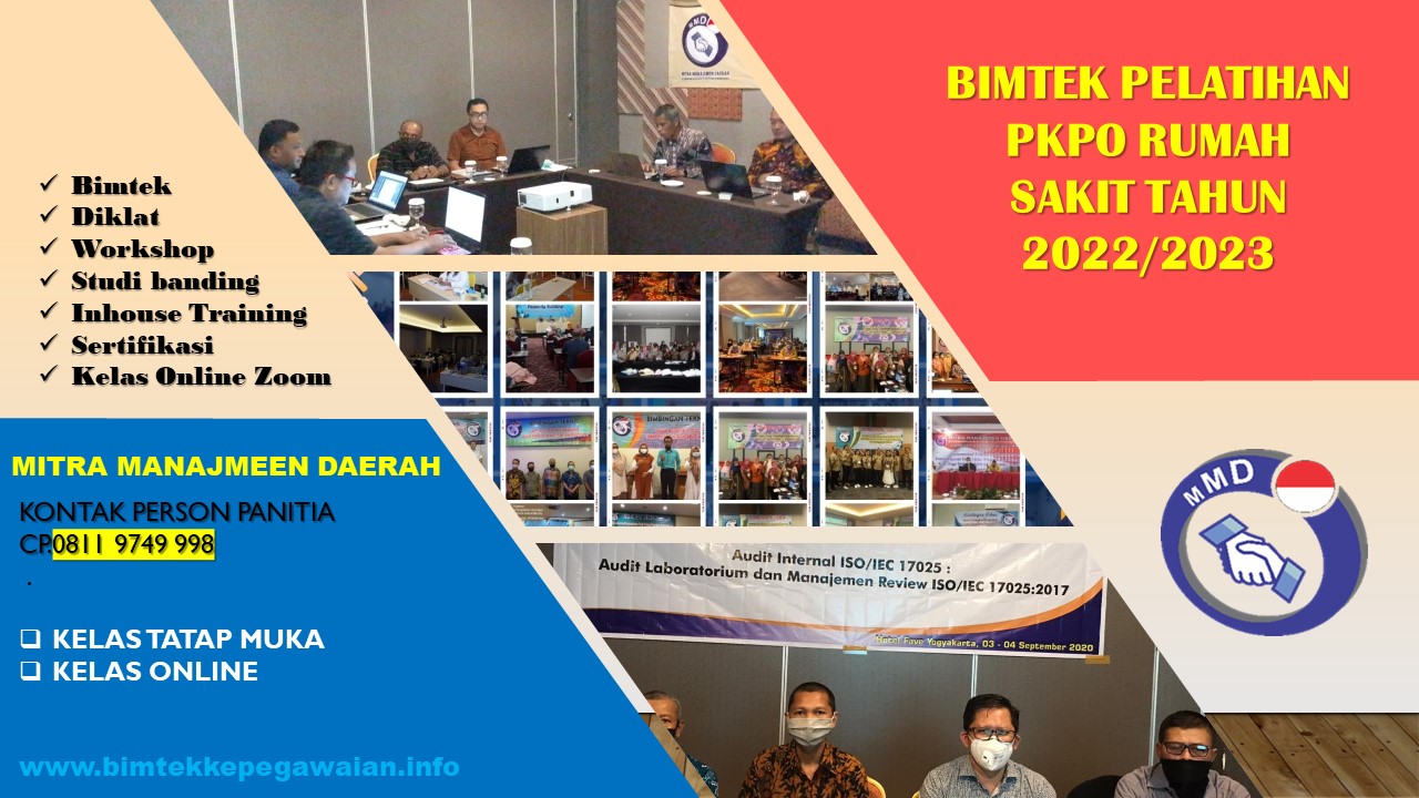 BIMTEK PELATIHAN PKPO RUMAH SAKIT TAHUN 2022/2023