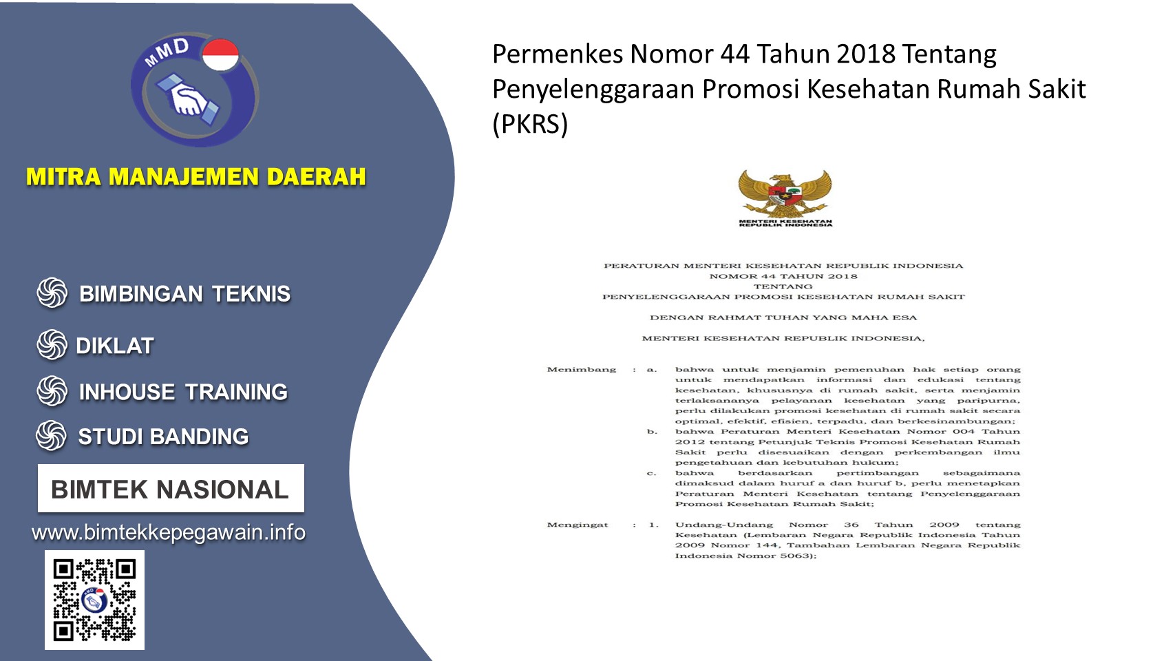 BIMTEK PKRS Sesuai Standart Nasional Akreditasi Rumah Sakit