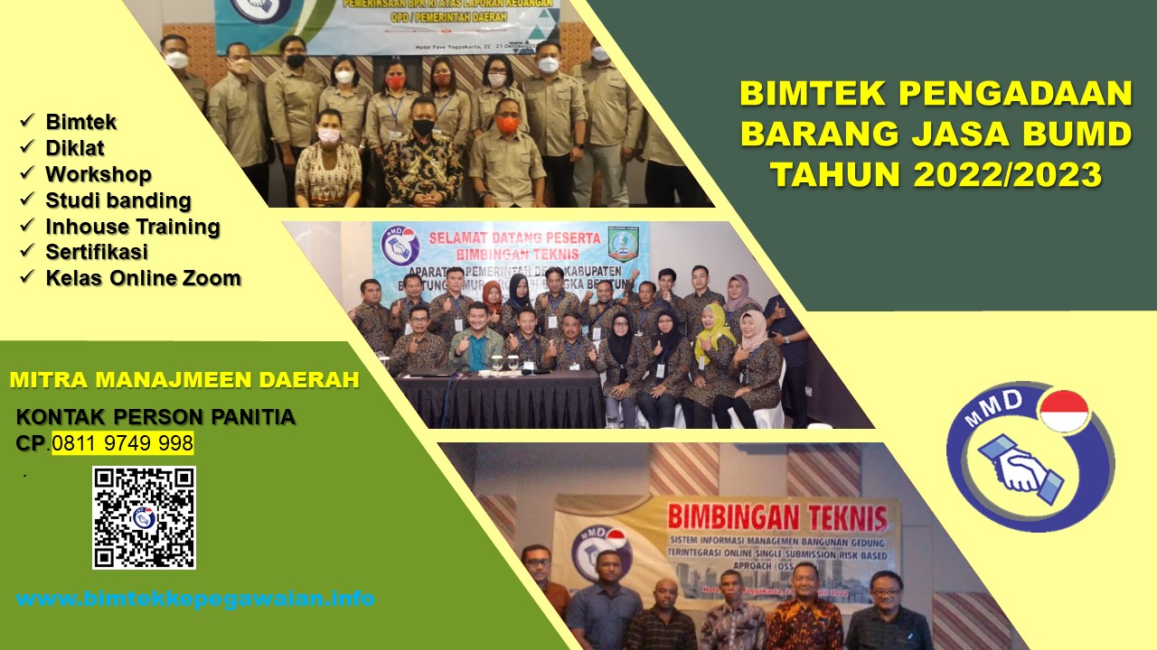 BIMTEK PENGADAAN BARANG JASA BUMD TAHUN 2022/2023