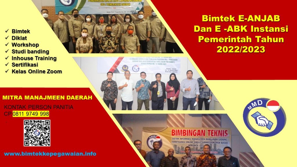 Bimtek E-ANJAB Dan E -ABK Instansi Pemerintah Tahun 2022/2023