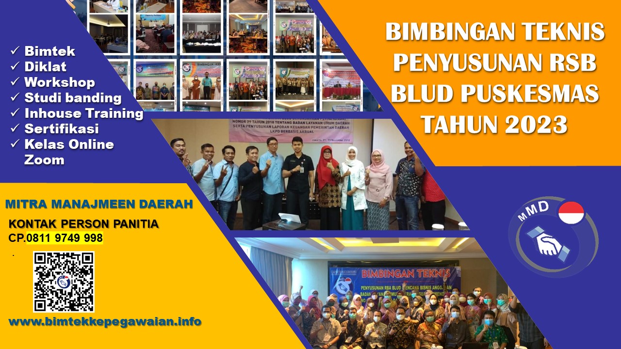 BIMBINGAN TEKNIS PENYUSUNAN RSB BLUD PUSKESMAS TAHUN 2023