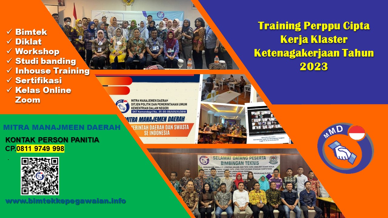Training Perppu Cipta Kerja Klaster Ketenagakerjaan Tahun 2023