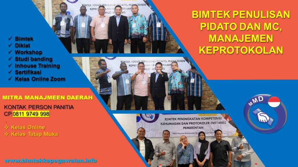 BIMTEK TEKNIK PENULISAN NASKAH PIDATO DAN MC PEMERINTAH 2023/2024