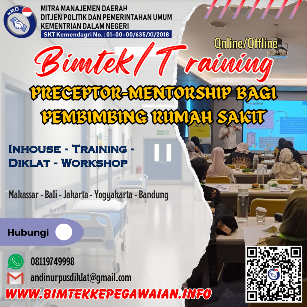 Training Pelatihan Preceptor (perawat yang ditunjuk oleh rumah sakit untuk menjadi pembimbing selama mahasiswa melakukan praktek) 2024