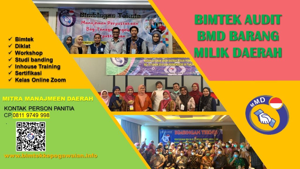 JADWAL BIMTEK AUDIT BMD BARANG MILIK DAERAH 2024 - 2025