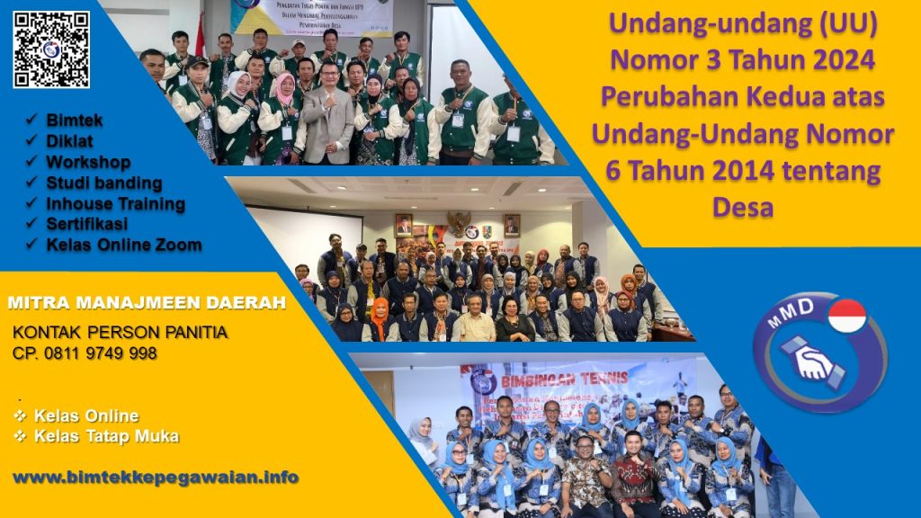 Bimtek Undang-undang (UU) Nomor 3 Tahun 2024 Tentang Desa