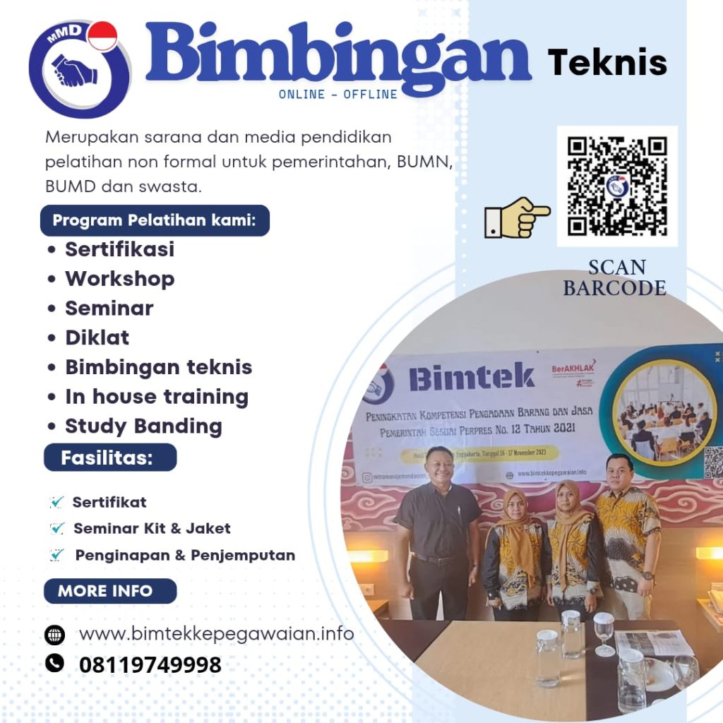 Bimtek Penyusunan HPS Spesifikasi Teknis Dan Pelaksanaan Kontrak Berdasarkan Perpres No 46 Tahun 2025
